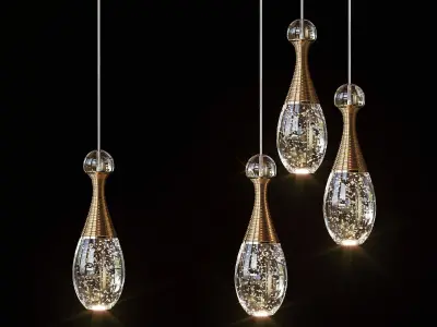 Pendant Modern LED Pendant Lamp Nordic Light Fashion Restaurant  3D model