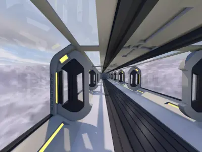 Corridor Interior 3D model shop