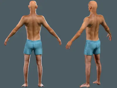 Human Model Generic Thin Male Low-poly 3D model