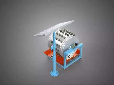 SOLAR PANEL IOT WHEEL ROTARY HYDROPONIC GARDEN PLANT FARM SYSTEM 3D model