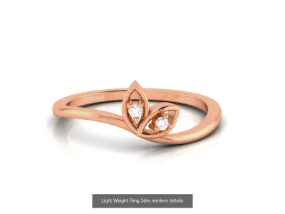 20 Light Weight Ring 3dm renders details  3D Model Pack