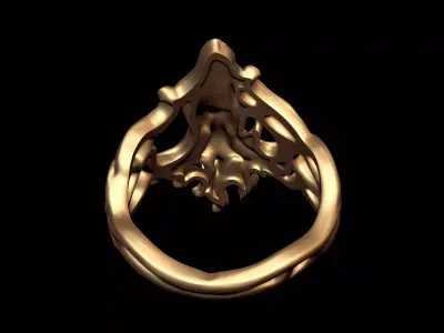 Jesus Thorns filigree Ring 3D print model