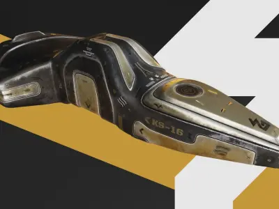 Sci-Fi spaceship  3D model purchase