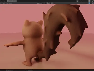 Squirrel 3D Model Low-poly 3D model