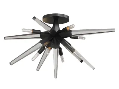 Ariel Semi Flushmount Ariel Starburst Chandelier Low-poly 3D model