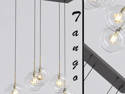 Chandelier Tango 5 light 3D model