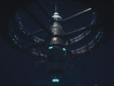 Rss Space Station Low-poly 3D model