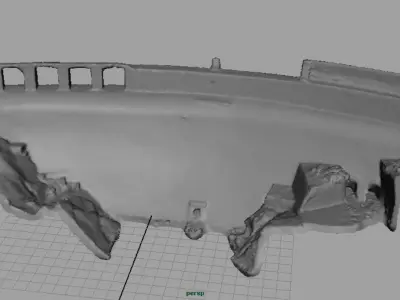 Water Dam Low-poly 3D model