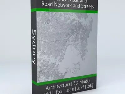 Sydney Road Network and Streets 3D model