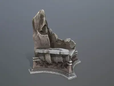 Throne  Low-poly 3D model