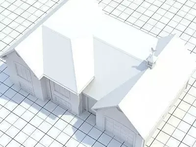 Colonial style house 1 3D model