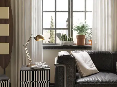 interior Living room scene Free 3D model