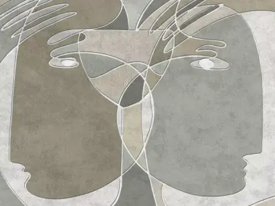 Abstract Faces Dual Portrait  Texture