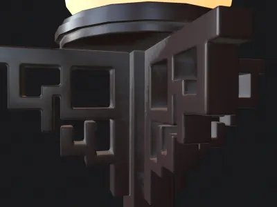 chinese style standing light Free 3D model