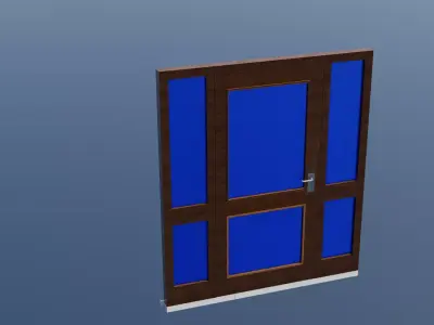 Glazed door 3D model