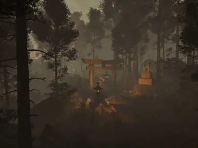 Japanese temple 3D model