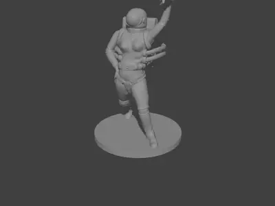 astronaut girl printed in 3d 3D print model