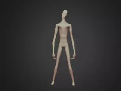 Slender Man Base Model Low-poly 3D model