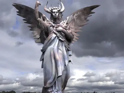 Angels and Demons statue 1 3D model
