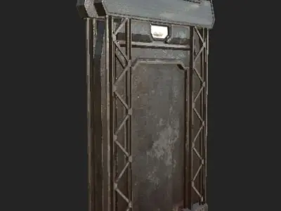 SpaceCraft Door Low-poly 3D model