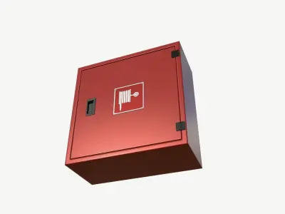 Hose reel box PBR Low-poly 3D model