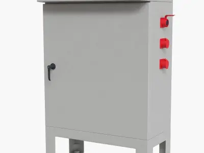 Outdoor electric box detailed 3D model