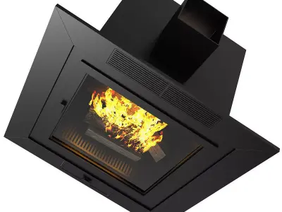 Wall Fireplace 6 3D model