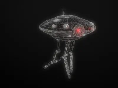 ID 10 Seeker Droid Model and Textures PBR 3D model