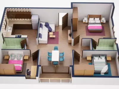 3D Floor Plan 41 3D model