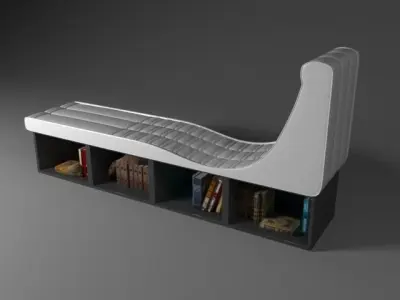 Armchair - windowsill 3D model