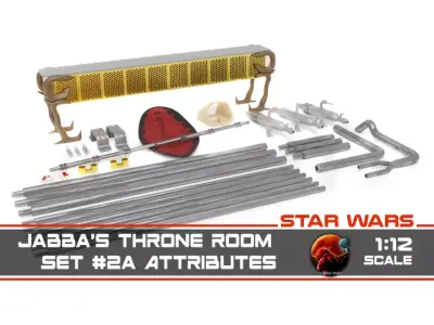 Jabbas Throne Room - Set 2a - Throne Area Attributes  1-12 scale 3D print model
