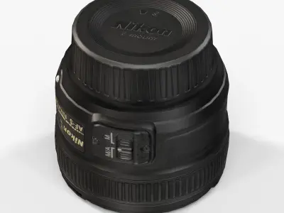 Nikon AF-S Nikkor 50mm f 1-8G Lens Low-poly 3D model