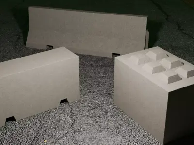 Concrete Barriers 3D model
