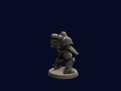3D Alien Character Holding Weapon FBX - GLB  Game Ready Low-poly 3D model