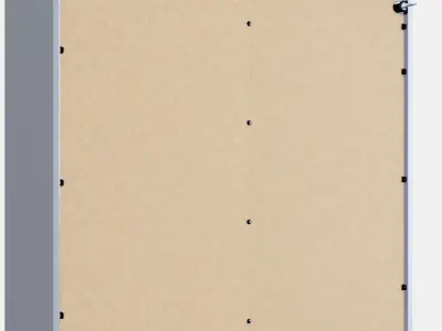 HAUGA Glass-door cabinet Low-poly 3D model