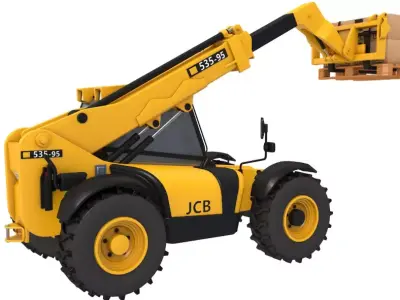 Telescopic Handler Forklift JCB 3D model
