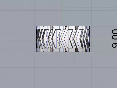 Geometric Grid 9mm Wide Band Modern Architectural Ring 18k Gold 3D print model