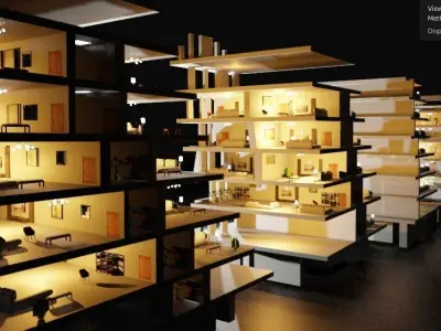 the wave building zaha hadid 3D model