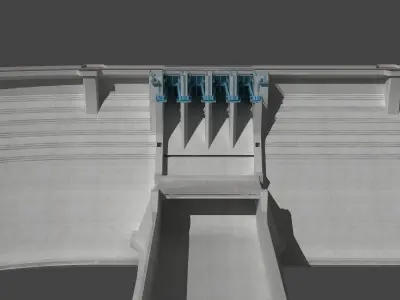 3D Dam Sluice gate 3D model