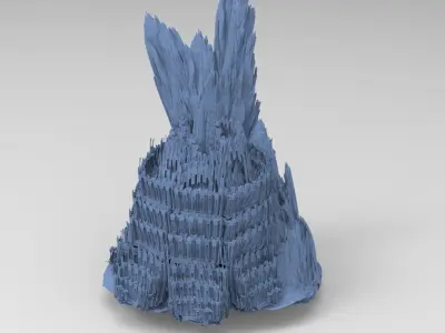 Dantes underworld Purgatory ring Dark Mountain 3D model