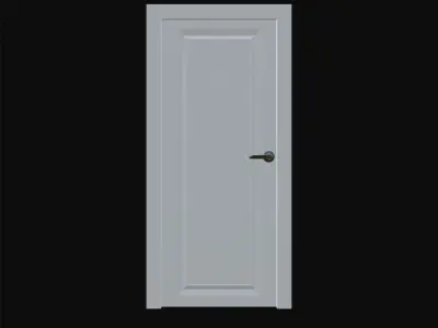 Classic White Interior Door 4K PBR Realistic 3D Model 3D model