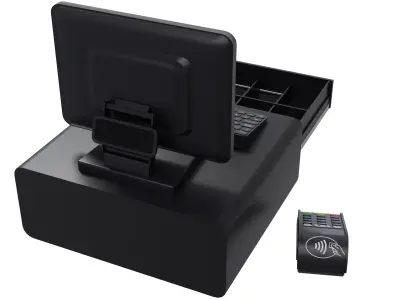 Cash Register Low-poly 3D model