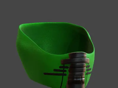 Gas mask helmet 3d model scifi Low-poly  Low-poly 3D model