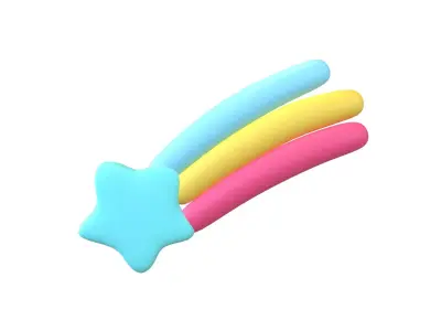 Meteor Icon v1 002 Low-poly 3D model