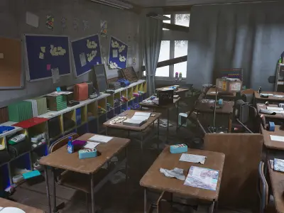 Abandoned classroom