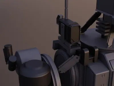 Sci-fi robot Low-poly 3D model buy