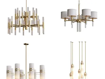 Wide chandelier 3D model purchase