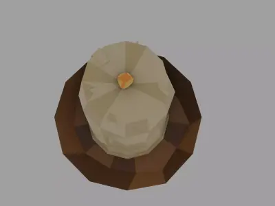 Low-Poly Stylized Candle Game Ready Low-poly 3D model