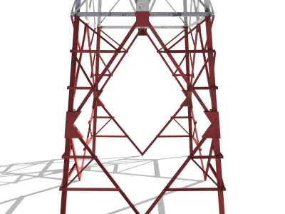 Electricity Pole 8 Low-poly 3D model