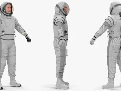 Astronaut Spacesuit Generic Rigged for Cinema 4D 3D model